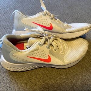 Womens Nike Legend React White Hyper Pink Half Blue running shoes size 12